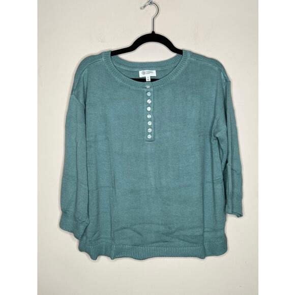 NWT Candace Cameron Bure Soft Boatneck Half Placket Sweater- Trellis SIZE S - Picture 1 of 6